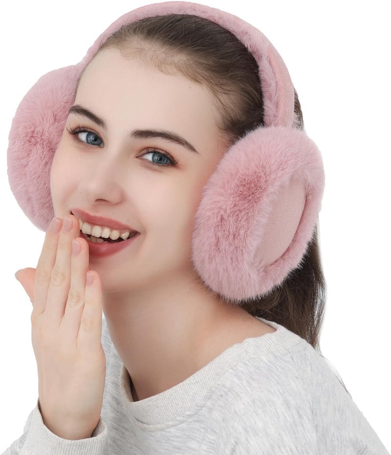 Kedofe Ear Muffs for Winter Women Foldable Fuzzy Cold Outdoor Earmuffs Soft Faux Furry Ear Warmers Covers - Image 5